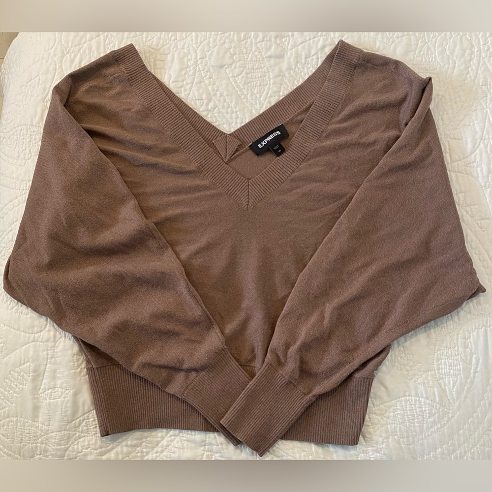 Express V-Neck Banded Sweater Size XS